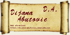 Dijana Abutović vizit kartica